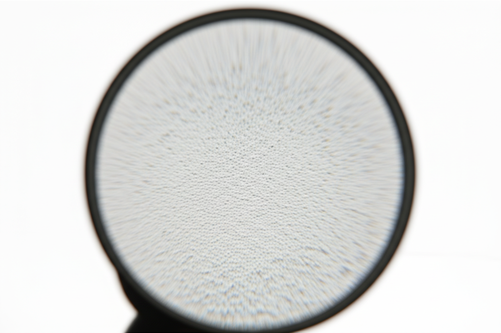 Magnifying glass on white surface representing cockroach species identification